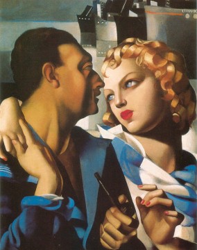 Tamara de Lempicka œuvres - idylle 1931 contemporain Tamara de Lempicka